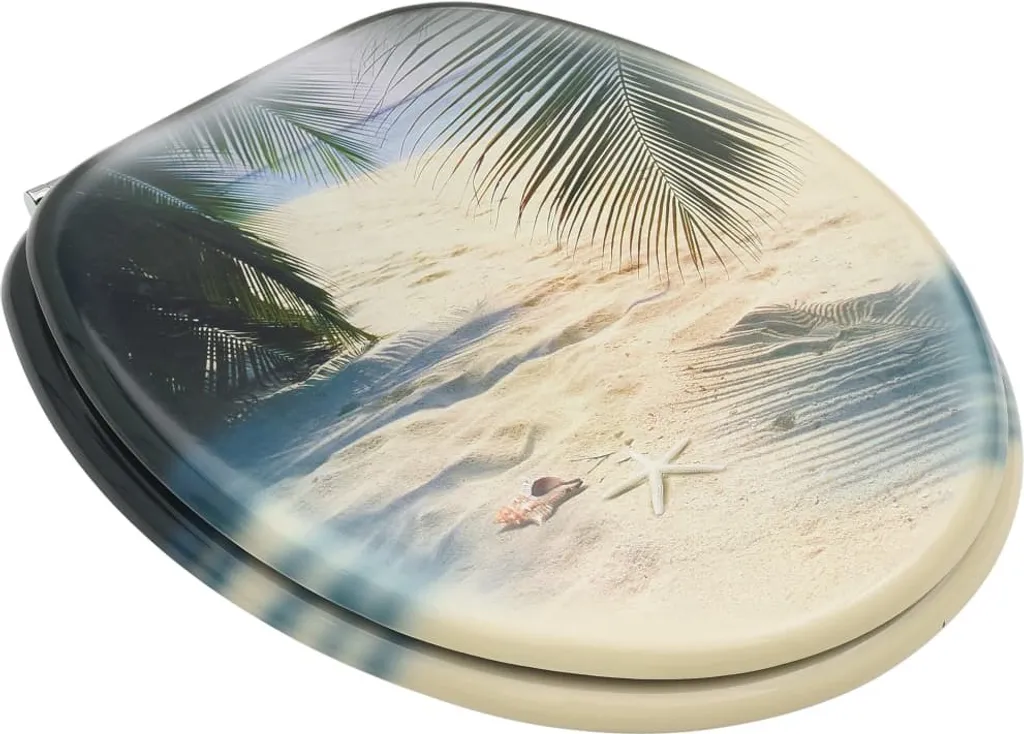 Sedile WC vidaXL in MDF Design Spiaggia - Robusto e Universale - 2