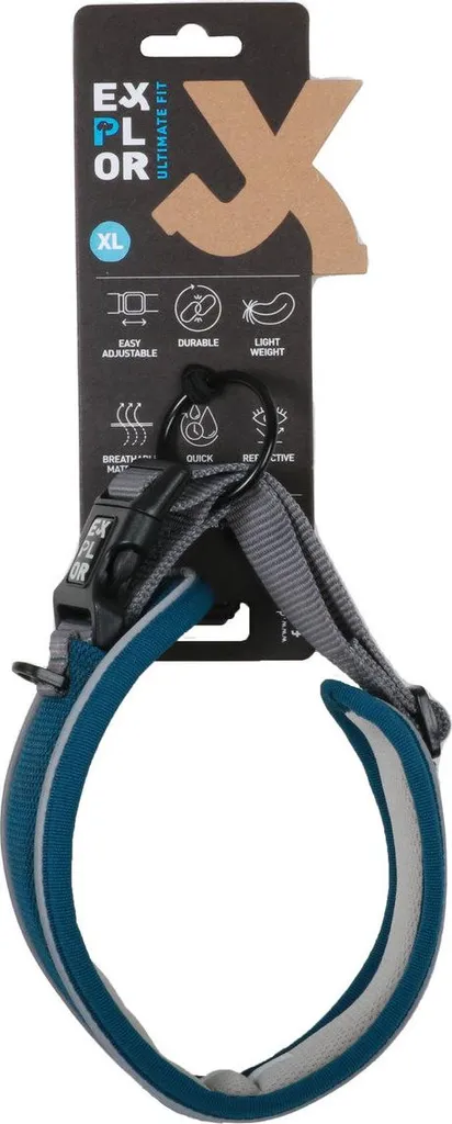 Collier pour grand chien Duvo+ EXPLOR Ultimate Fit bleu pétrole XL