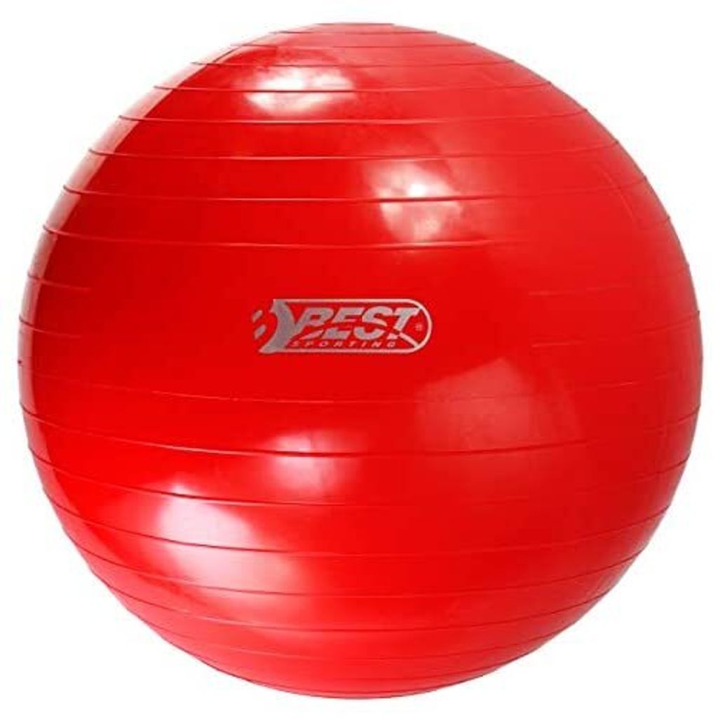 Best Sporting Gymnastikball 65-75-85 cm, blau oder rot, Farbe:rot, Größe:65 cm, 57026