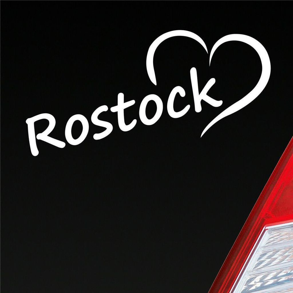 Auto Aufkleber Rostock Herz Stadt City Love Liebe Heimat Produktbild 
