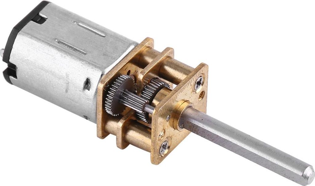 Gleichstrom-Getriebemotor 12V mit langer Abtriebswelle (200 U/min)