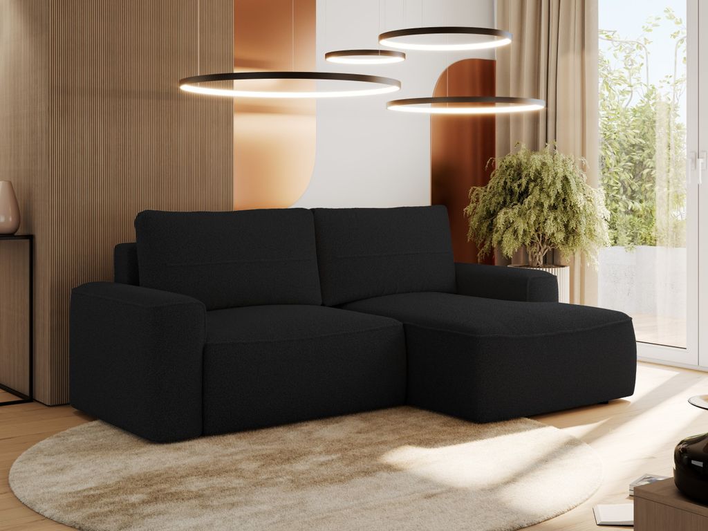 MKS MEBLE Sofa mit Schlaffunktion - Ecksofa mit Schlaffunktion und Bettkasten - Sofa 3 Sitzer - Schlafsofa - Couch - Schlafsofa mit Bettkasten - Be...