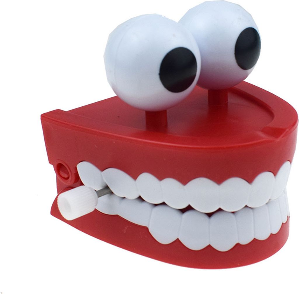 Clockwork -Spielzeug kreative Form Big Eyes Spring Prothesen Bildungsmechanische Spielzeug Halloween Streich Dekoration Geschenk-Rot