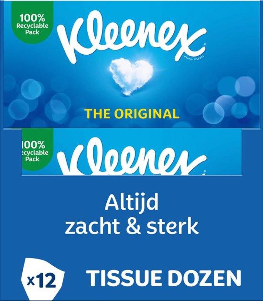 Kleenex Kleenex Taschentücher - Das Original - Vorteilspackung - 12 x 72 Stück = 864 Taschentücher