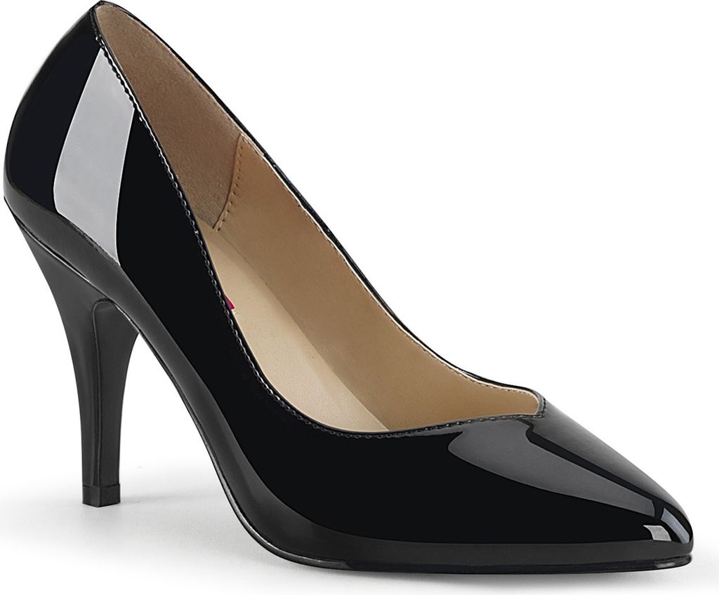 DREAM-420W Damen Pumps von Pleaser Pink Label, Schwarz Lack , EU 40, US 10