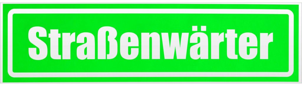 Kiwistar Straßenwärter invertiert Magnetschild Schild magnetisch - 60cm Neongrün - Magnetfolie für Auto PKW Kfz