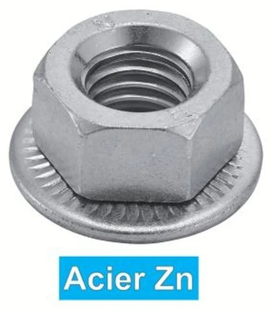 100 Écrous Twolock CS M12 mm en Acier Zingué - Fixation D-Work - 4