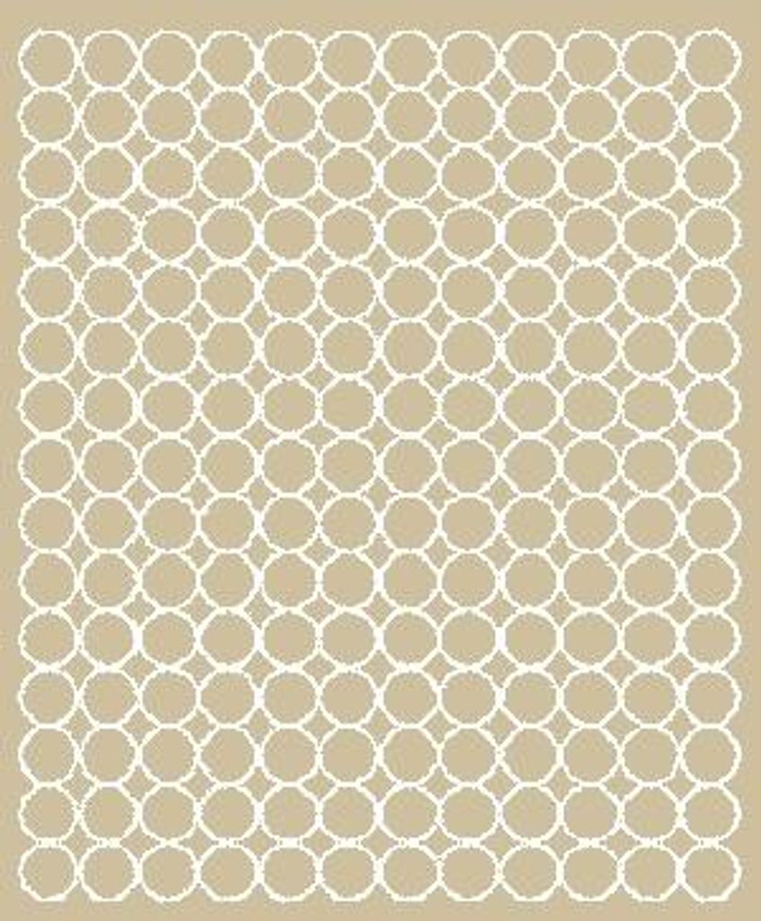Runde Aufkleber, 1,5 cm Durchmesser, Punkte, 180 Stück, beige glänzend