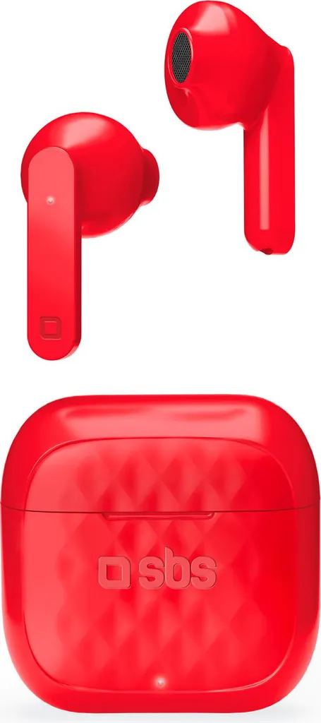 SBS TWS Air Free Cuffie True Wireless Stereo TWS In-ear Musica e Chiamate Base di ricarica Rosso
