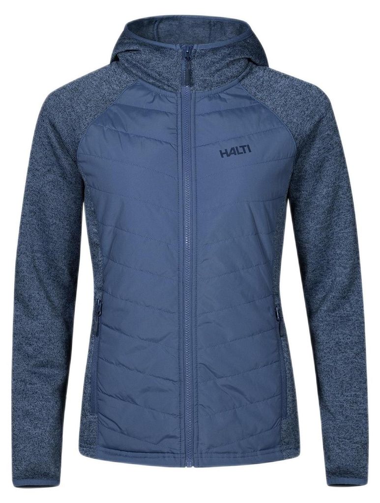 HALTI Streams Hybrid Layer Damen Outdoor Jacke mit Kapuze blau 38