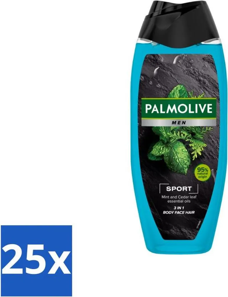 Palmolive Sport Uomo 3-in-1 Gel Doccia 500ml - Confezione 25 Pezzi