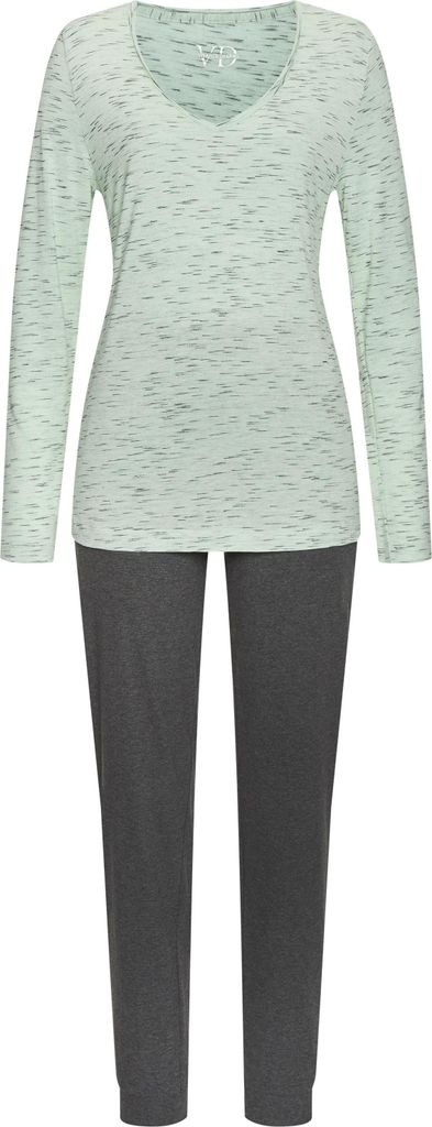 Vivance Dreams Pyjama 2 -teilig grün-meliert Größe 36/38