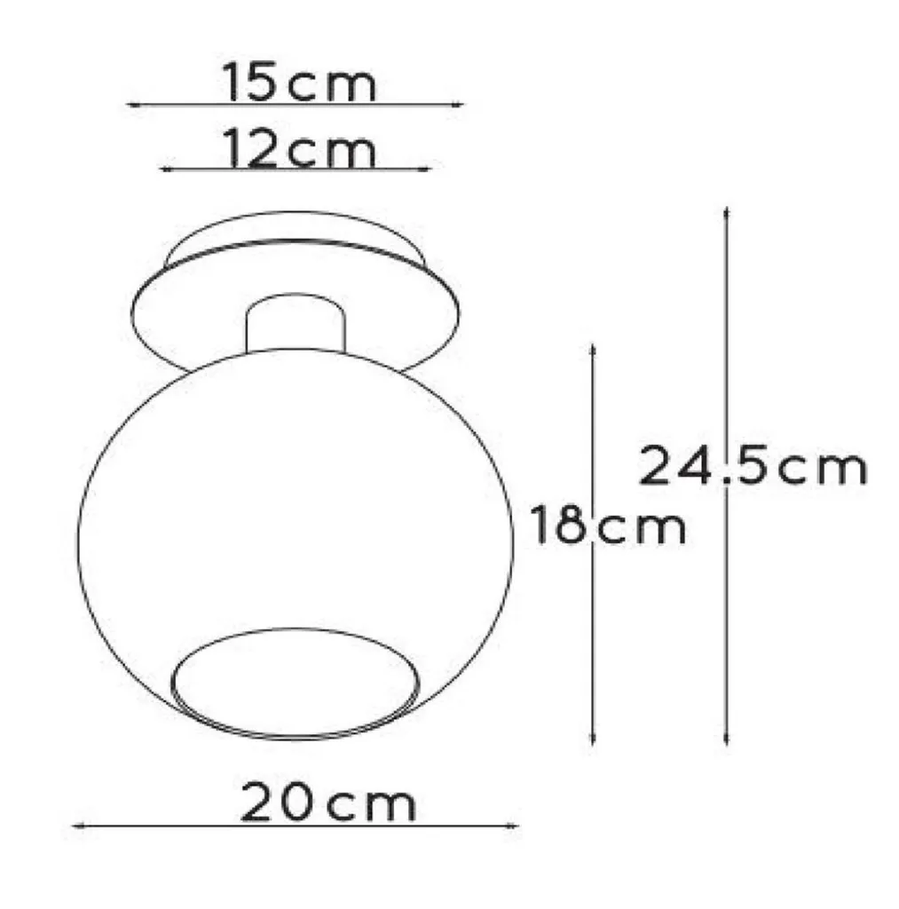Plafonnier or MARIUS Lucide - Solution d'éclairage pour petits espaces - 4