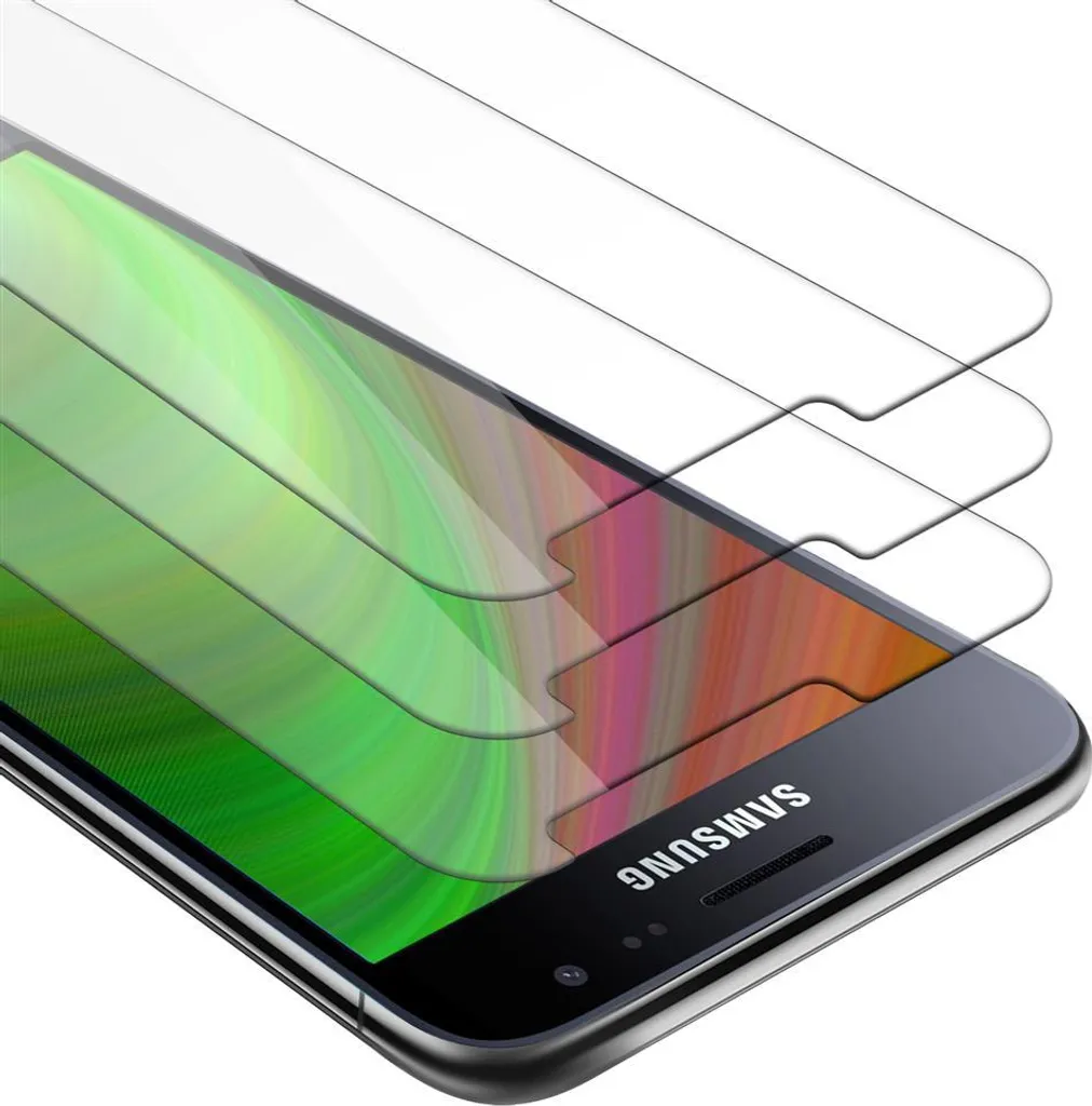 Cadorabo 3x pellicola blindata per Samsung Galaxy J3 2016 pellicola protettiva in vetro temperato trasparente screen protector