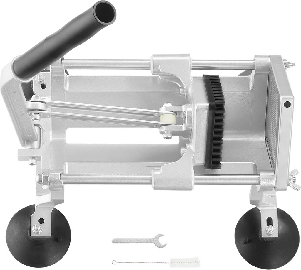SucceBuy Kommerzieller Gemüseschneider von , 1/4" Obstschneider, Edelstahl und Aluminiumlegierung, manueller Schneider mit rutschfesten Füßen f...
