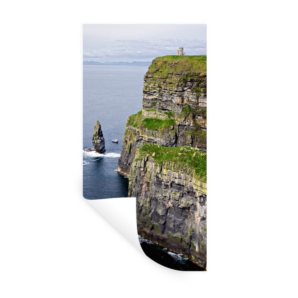 MuchoWow Wandtattoo Wandsticker Wandaufkleber Steile Klippen von Moher in Irland 40x80 cm Selbstklebend und Repositionierbar - Repositionierbar -...