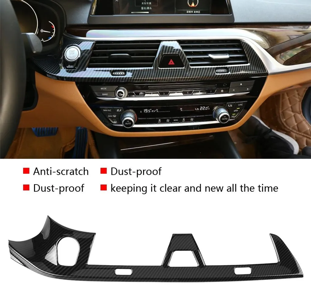 Insert Déco Aérateur Console Centrale BMW G30 2017-2018 Style Carbone M - 7