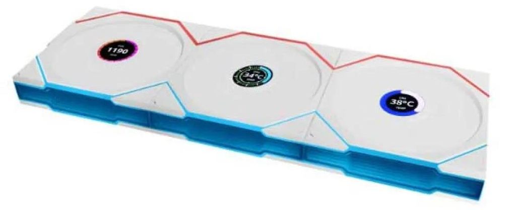 Lian Li Uni Fan TL120 LCD Reverse Blade Wireless, Zdjęcie produktu 