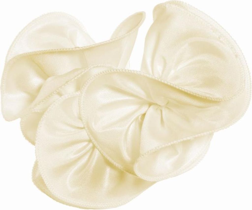 INNA-Glas Tropfenfänger Floriana aus Satin, Creme, 10cm, Ø5cm - Kerzentropfschutz