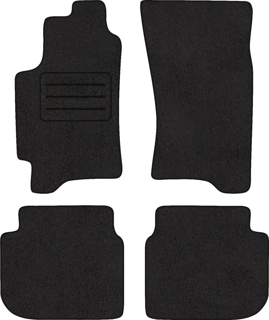 Tappetini Subaru Legacy I (1988-1994) - Set 4 Pezzi Velluto LUX Nero - 2