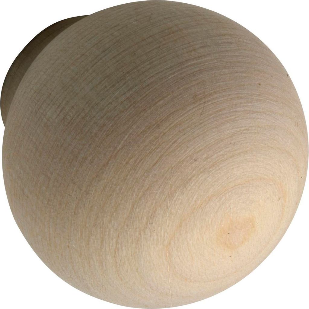 Alles im Griff Möbelknopf Holz Olwen ø 35mm - Knauf für Schrank rund, Tiefe 38mm - Türknauf, Ahorn roh