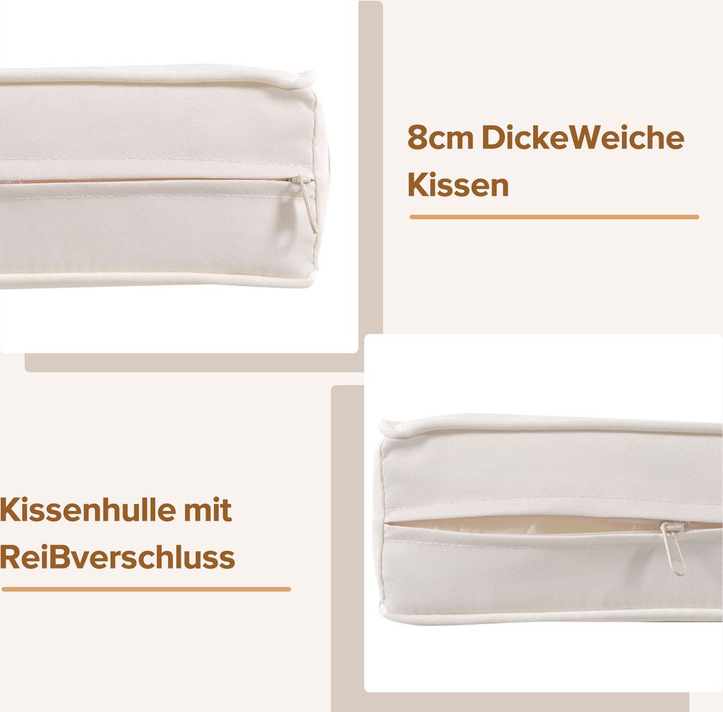 Flieks Gartenlounge Set 6-Sitzer, Gartenmöbel Sets mit 2 Produktbild 8