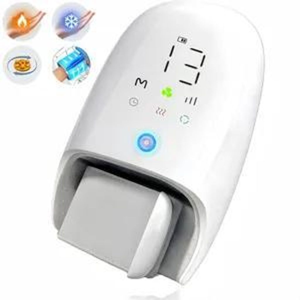 Handmassagegerät mit innovativer Kühlung-6 Modi & 3 Timer, Luft-Wärme-Kombination, Rollmassage und Handgelenk Airbag-Massage für Hand, Finger