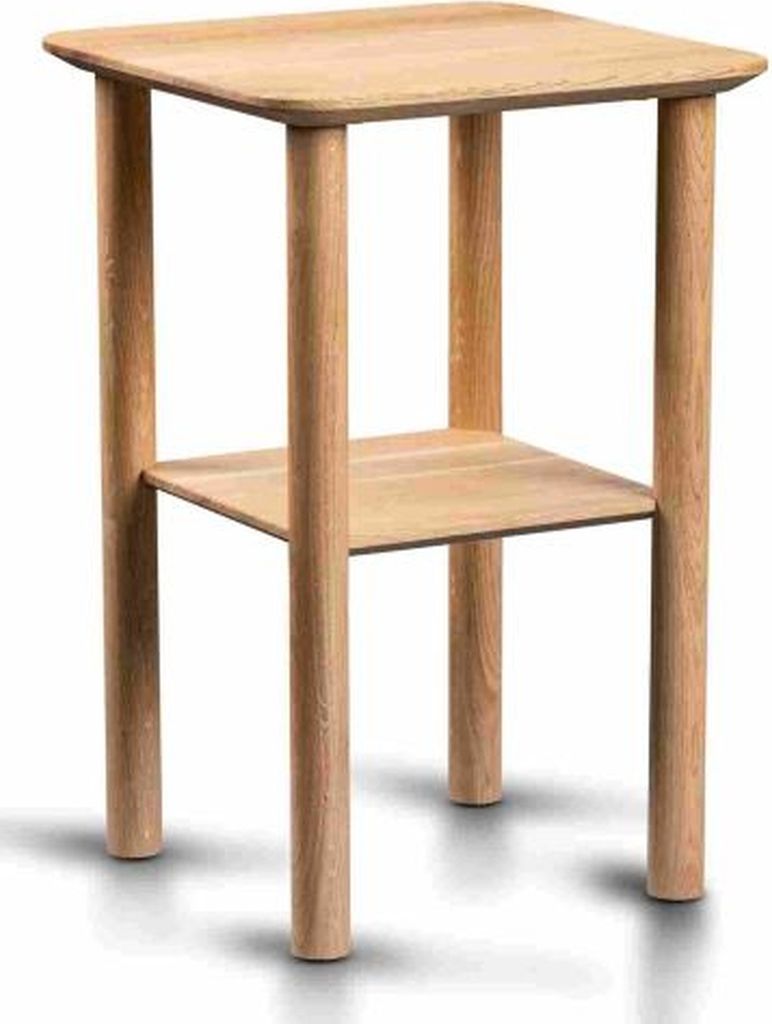 Beistelltisch >Dill 2< in Wildeiche , Massivholz - 40x60x40cm (BxHxT)