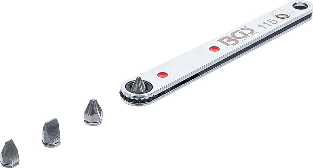 BGS 115 Ratschen-Schlüssel Ultra Dünn, mit 2 Kreuz- und 2 Produktbild 