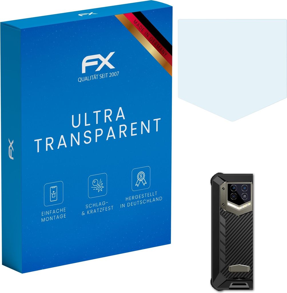 atFoliX FX-Clear 3x Schutzfolie kompatibel mit Oukitel WP15 5G Lens Displayschutzfolie