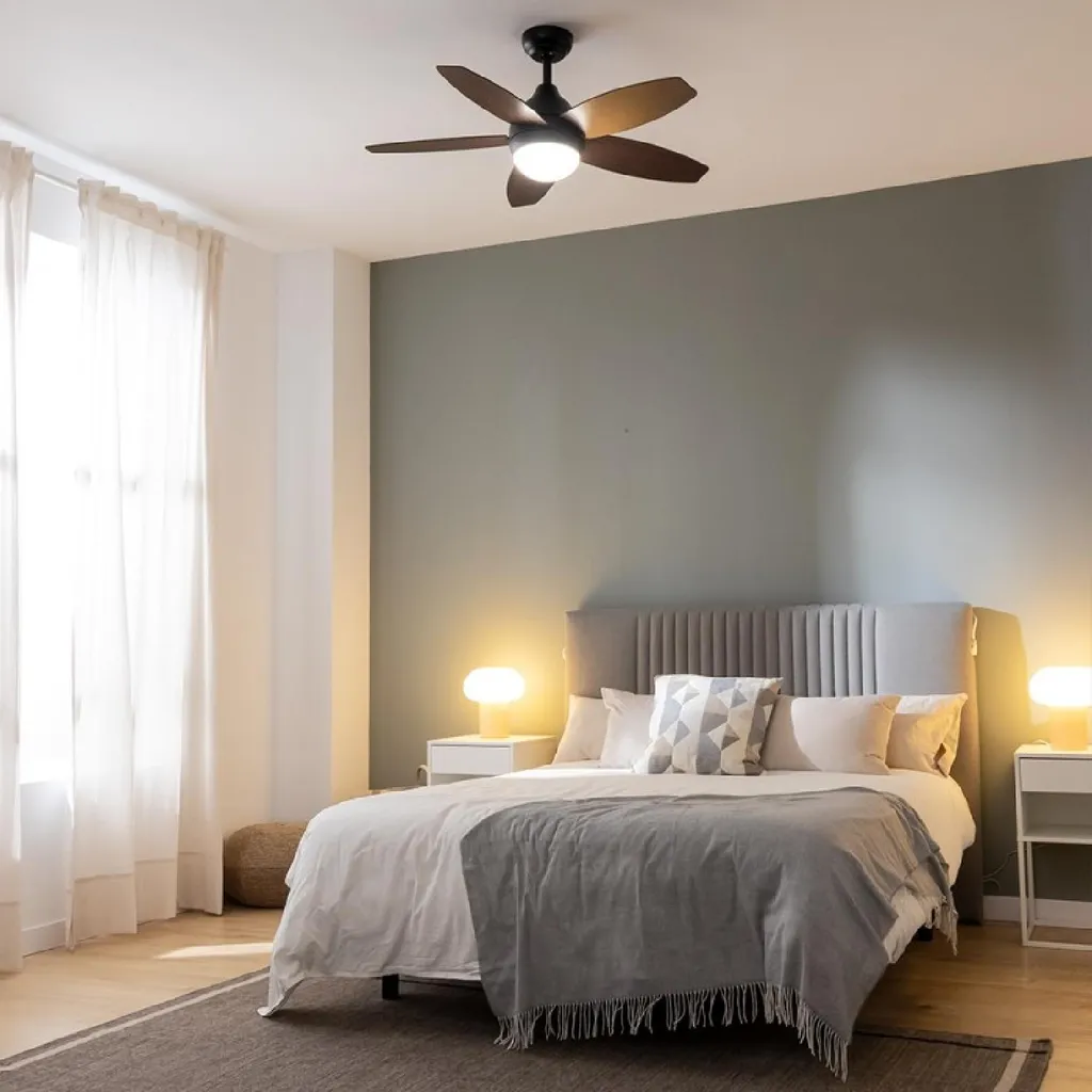 Ventilateur de plafond pour chambre avec télécommande et éclairage réglable - 3