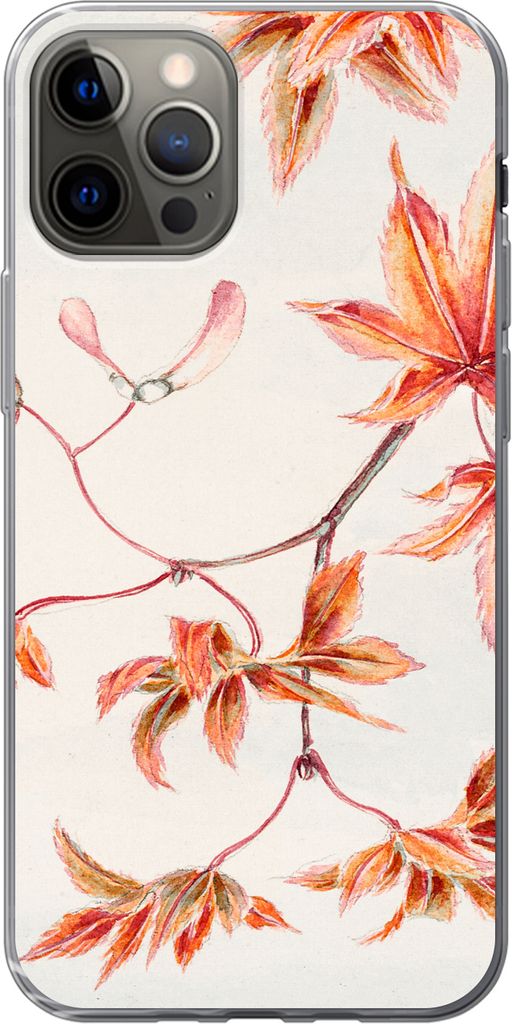 MuchoWow Handyhülle Schutzhülle Hülle für Telefoonhoesje iPhone 13 Pro Japanischer Ahorn - Herbst - Vintage Silikon Softcase Handy Hülle - H...