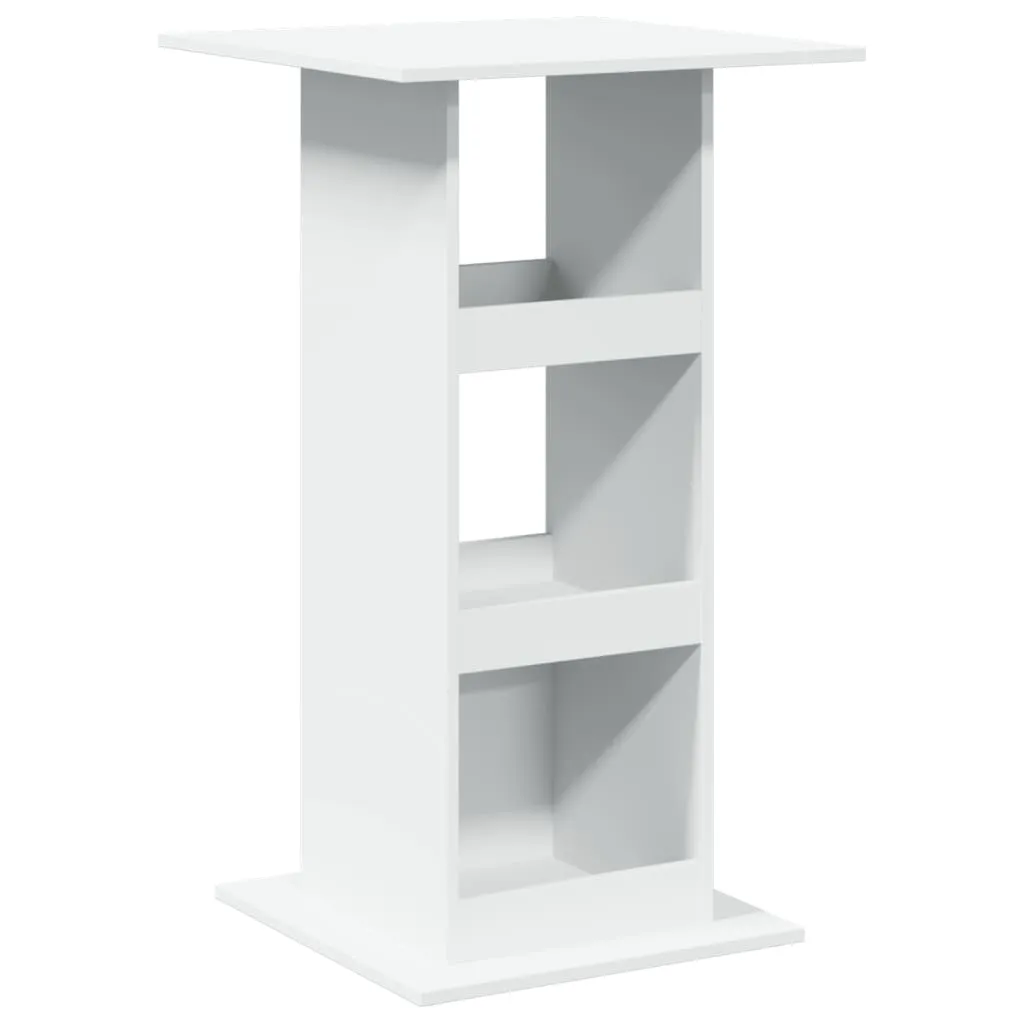 Tavolo Alto da Cucina 60x60 vidaXL Bianco | Mobile Bar con Scaffali