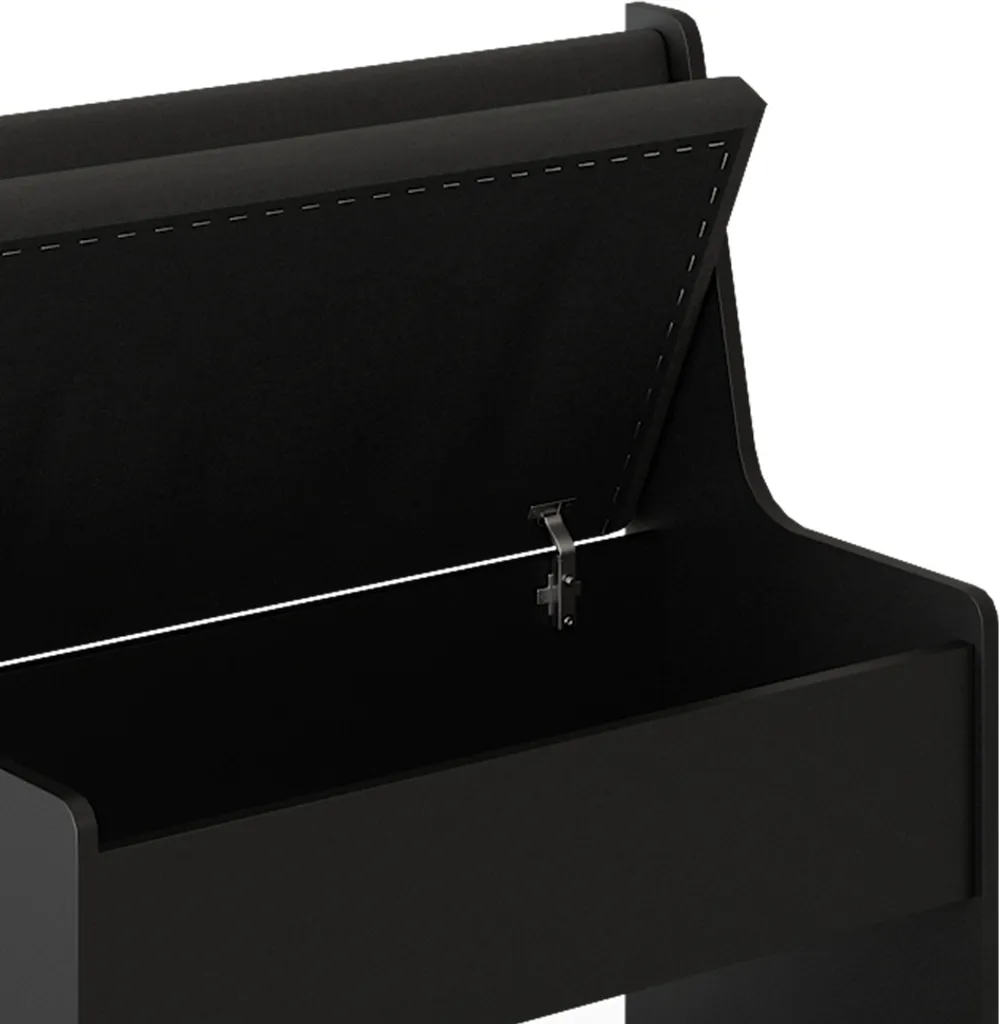 Banc d'angle compact noir 41.5x76.6cm Vicco Roman robuste