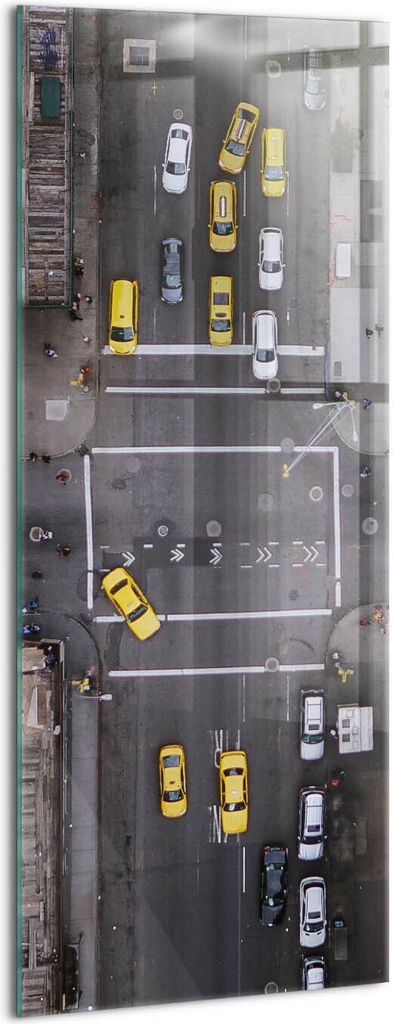 Designer Glasbild - Wandbild - Glas Bild - 50x125 cm - Manhattan 5Th Avenue New York
