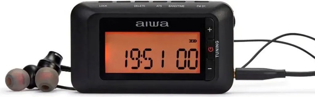 Poste de Radio Analogique Aiwa RD-10 Noir avec Antenne Télescopique - 2