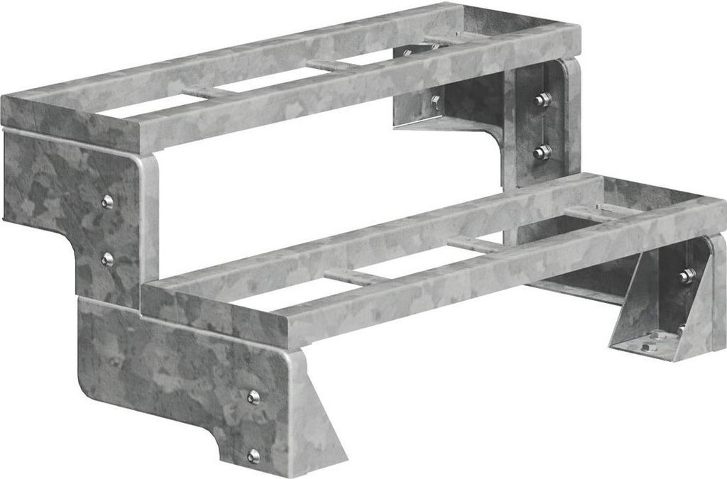 Dolle Außentreppe Gardentop 36-44cm Geschosshöhe mit Einlegerahmen 100cm breit ohne Geländer