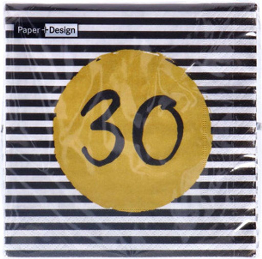 Servietten 33x33 cm - 30th Birthday