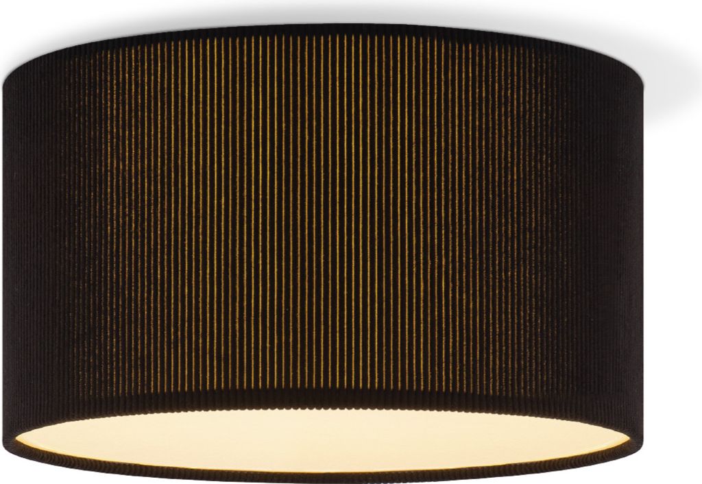 Home Sweet Home Zylindrische Cord Plafondlampe - Schwarz - ø30 x 17cm