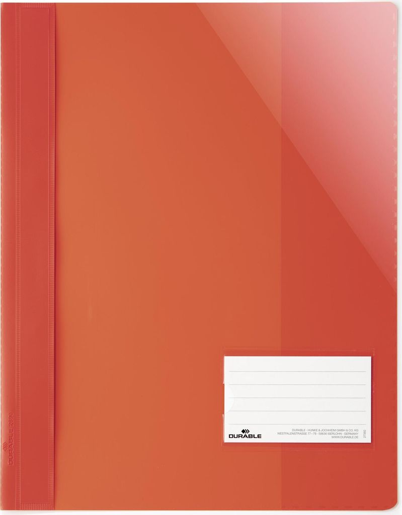 Durable Cartellina trasparente ad aghi 269003 Rosso DIN A4+