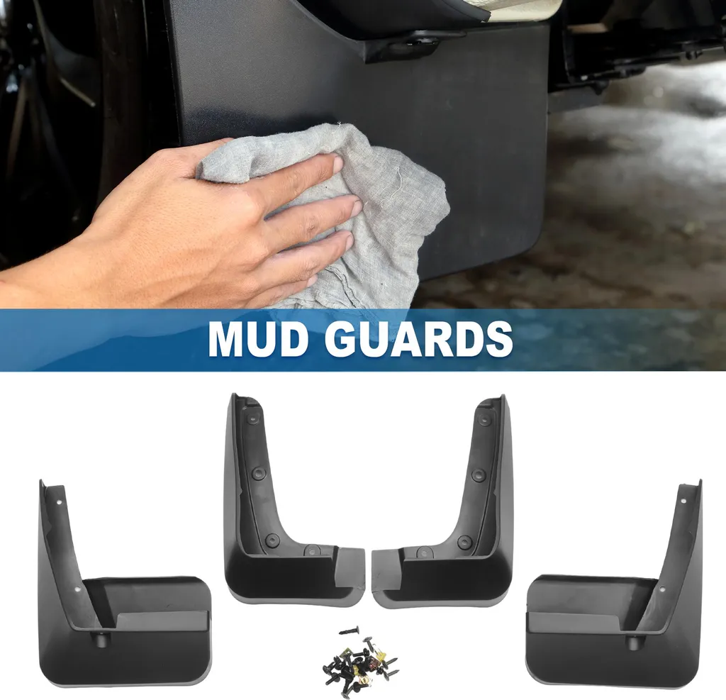 Jeu de bavettes de protection Subaru Forester 2014 à 2018 Noir Rigide