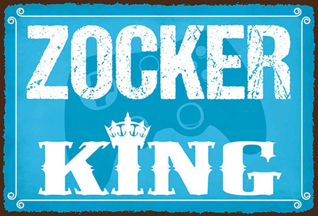 vianmo Holzschild 20x30 cm Zocker King Konsole