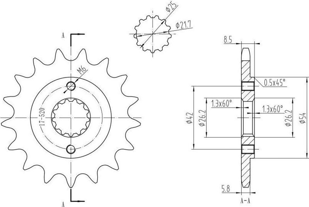 Kettensatz X-Ring verstärkt für Kawasaki ZR400 C1, C2, C3, C4 Zephyr (Japan) "17 zu 42"