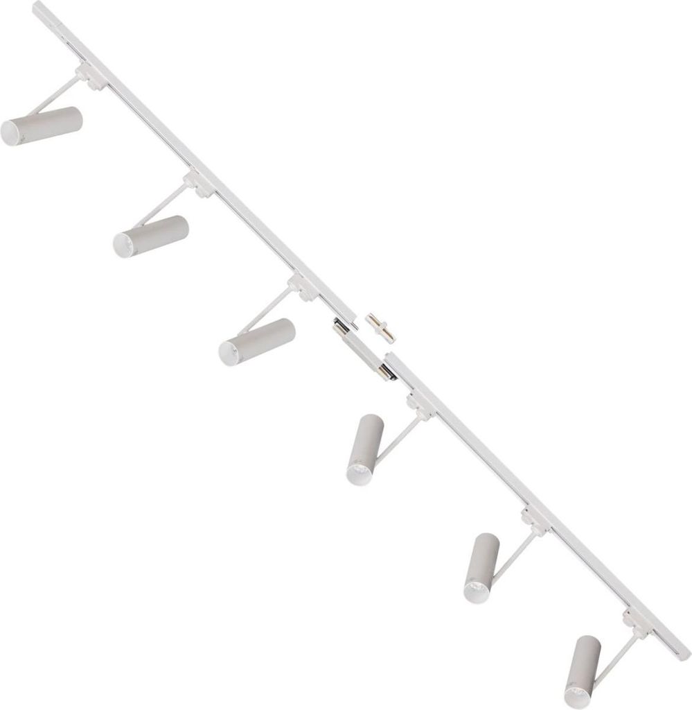 ZUMALINE Schienenstrahler-Set 6x GU10 2 m weiß Lisa Track 3048