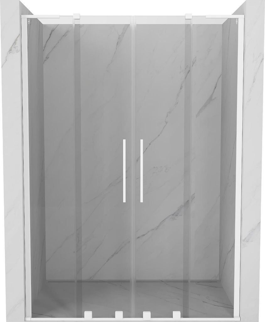Mexen Velar L Duo Schiebetüren 160 cm, transparent, weiß - 871-160-003-02-20