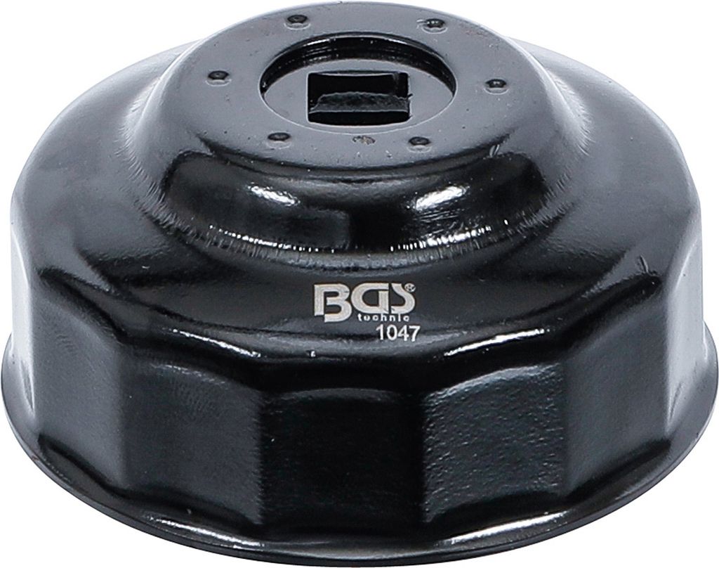 BGS 1047 Ölfilterkappe aus Stahlblech, schwarz lackiert 65 Produktbild 