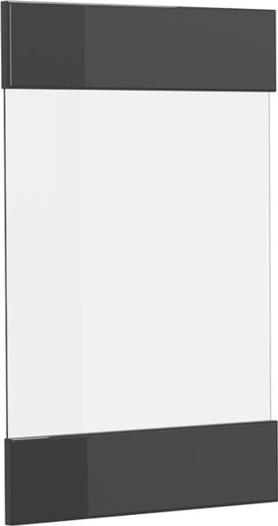 Vicco Küchenfront R-Line, 39.6 x 59 cm Möbelfront für den Hängeglasschrank, Anthrazit Hochglanz