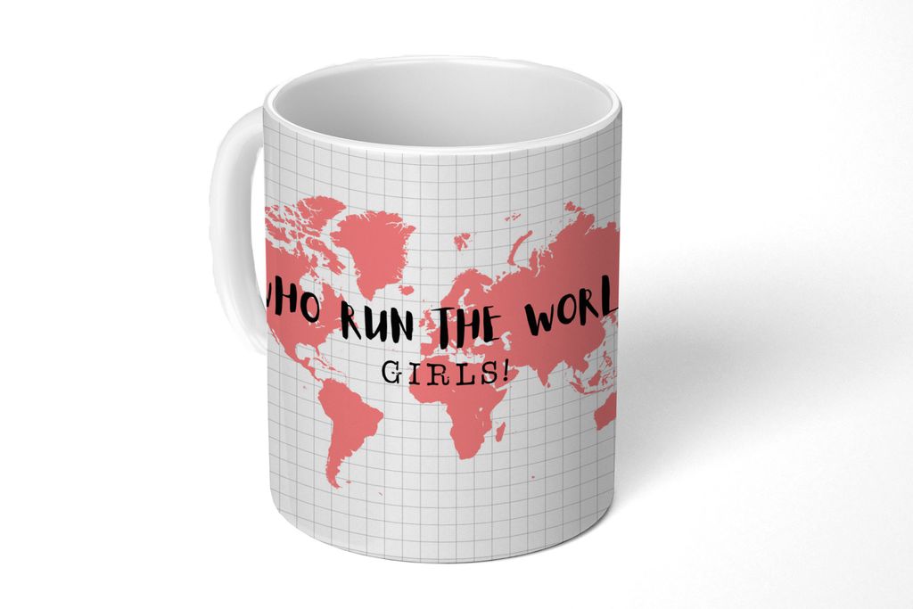 KitchenYeah Tasse Kaffeetasse Kaffeebecher 350 ml Karte - Welt - Beyoncé Teetasse - Fototasse - Becher - Keramikbecher - Teebecher - Kaffeetasse...