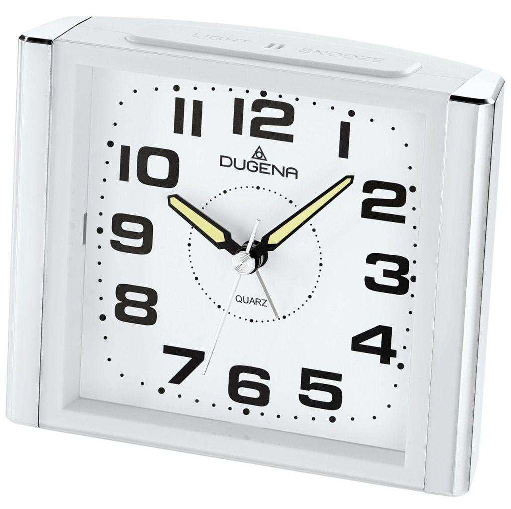 DUGENA 4460594 Wecker Alarm Analog weiß silber Produktbild 