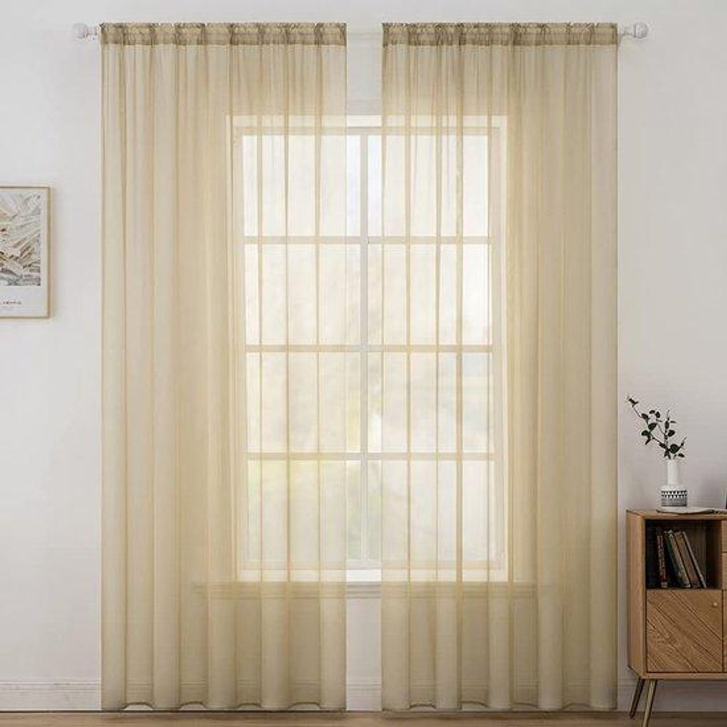 Modische Vorhänge – 2 Stück – weiches Polyester – 145 x 140 cm
